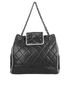Chanel Quilted White Edged Tote, back view